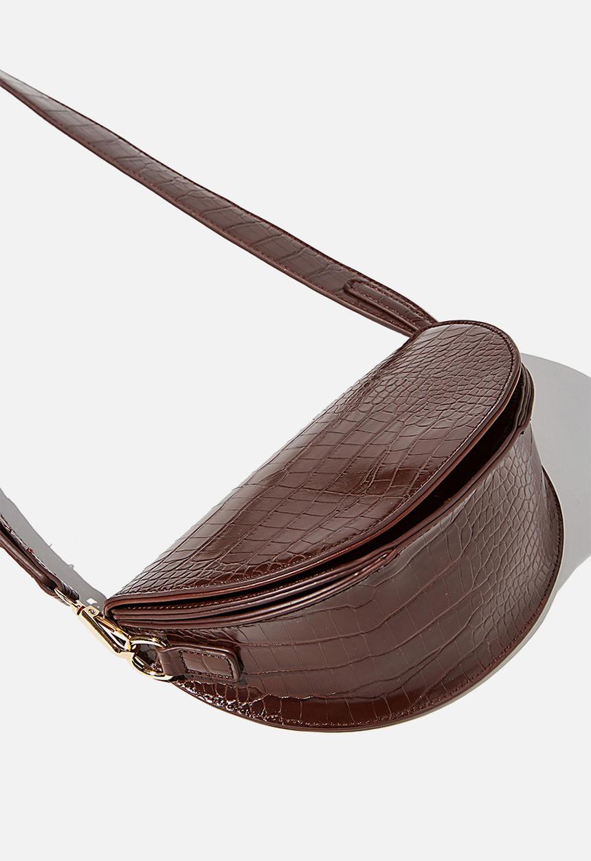 Rubi - Georgie cross body bag - choc texture