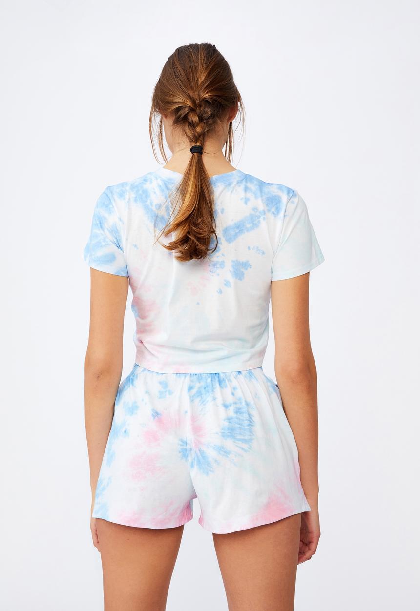 Cotton On - Jersey sleep short - tie dye swirl
