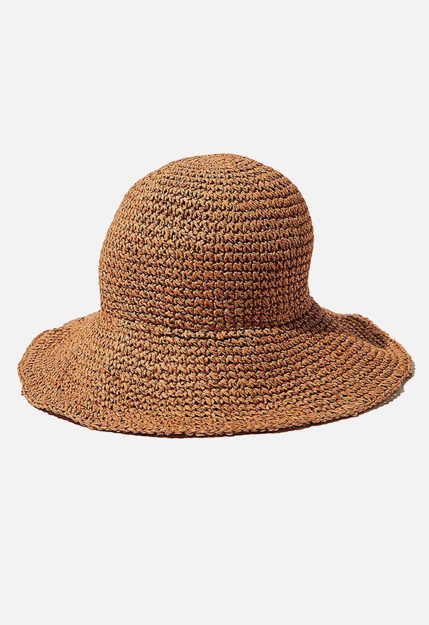 Rubi - Kimberley crochet bucket hat - tan