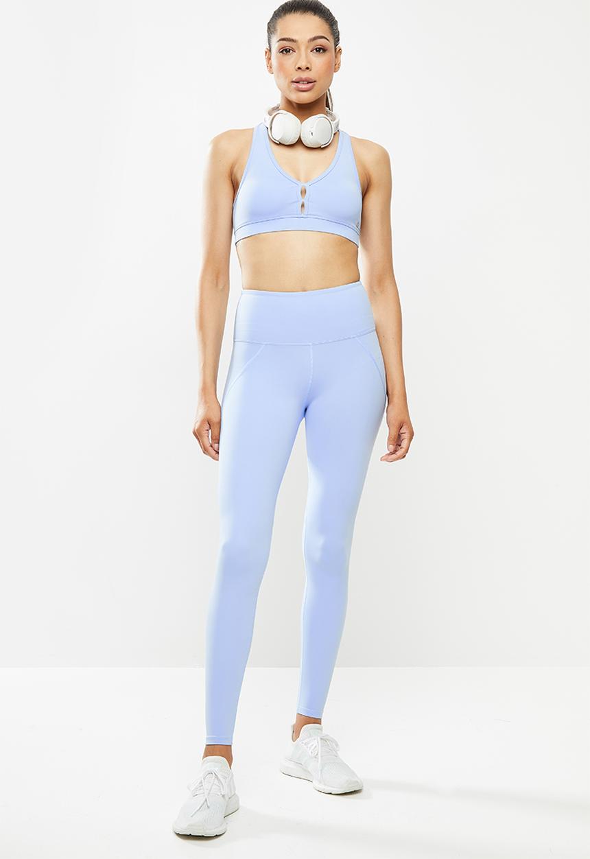 Fitgymwear - Ultra preto crop - baby blue