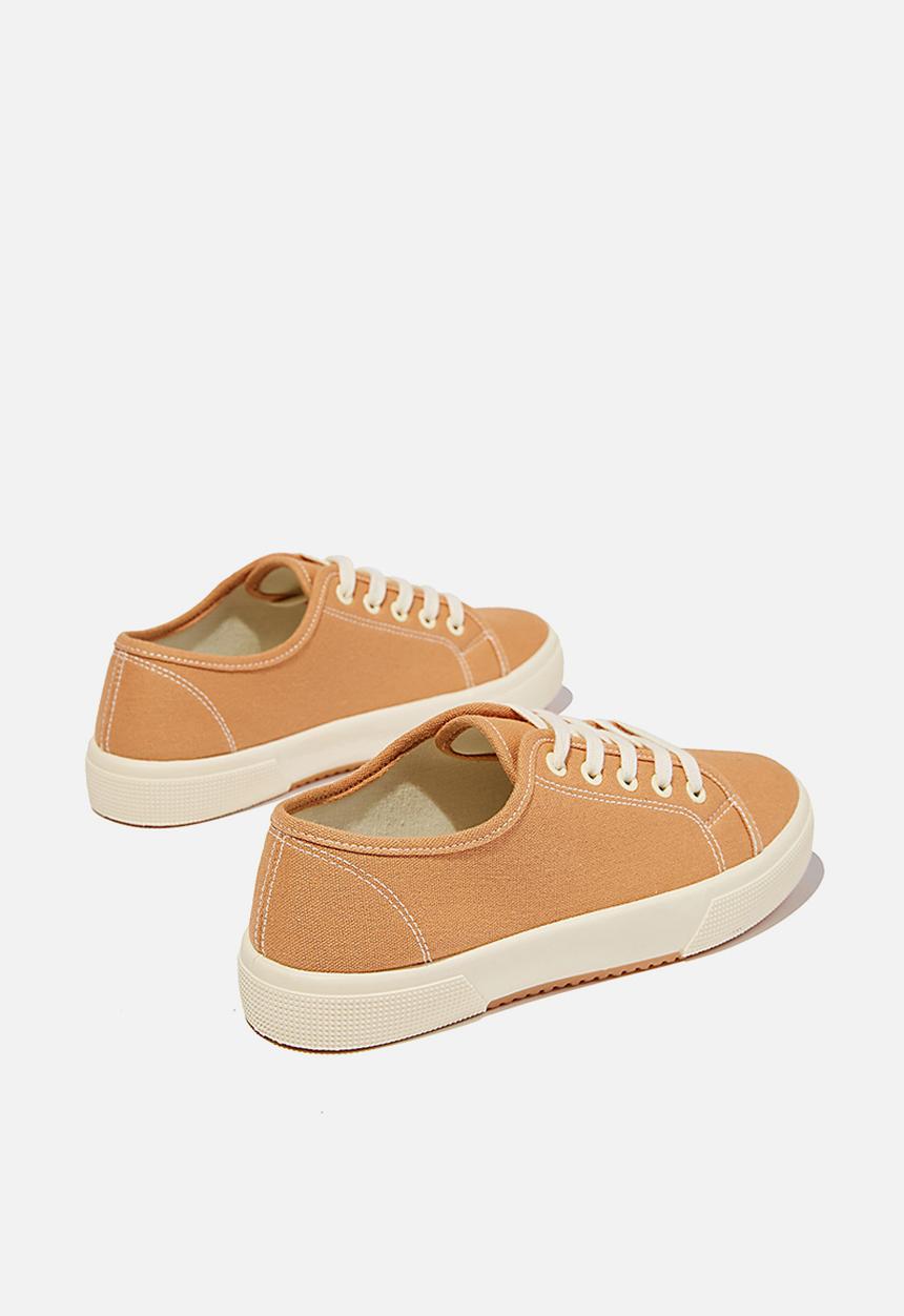 Cotton On - Lisa lace up plimsoll - tan