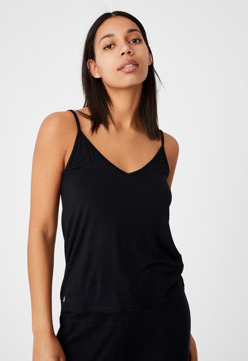 Cotton On - Sleep recovery cami tank - black