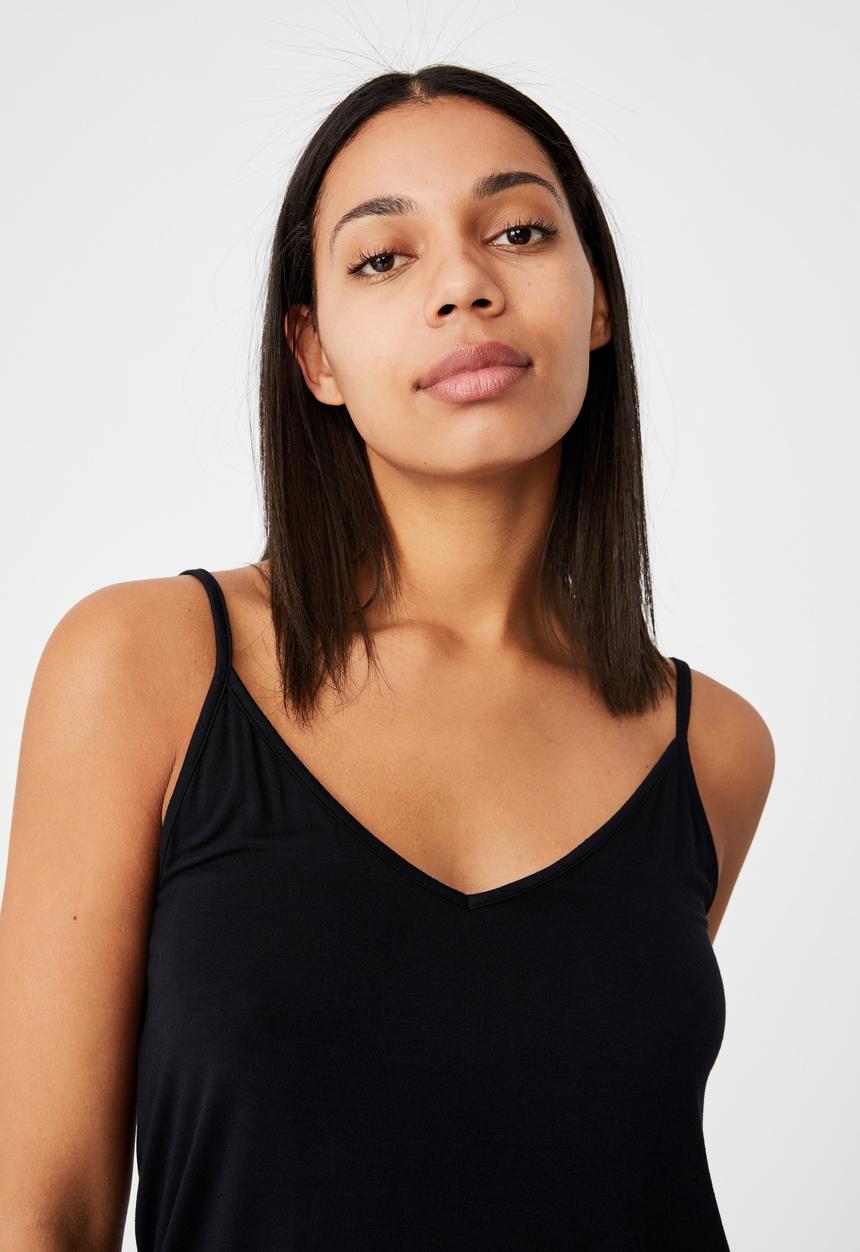 Cotton On - Sleep recovery cami tank - black
