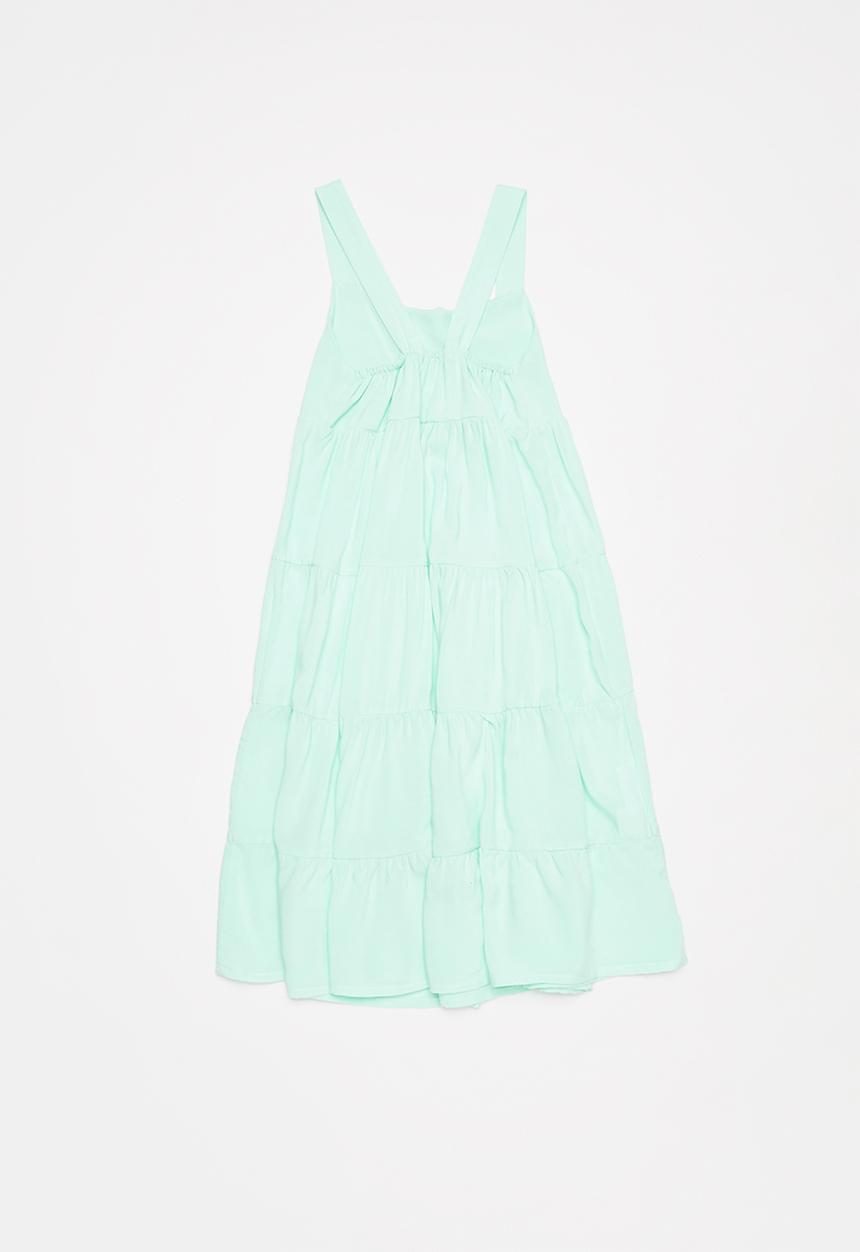 Pop Candy - Patterned tiered dress - green