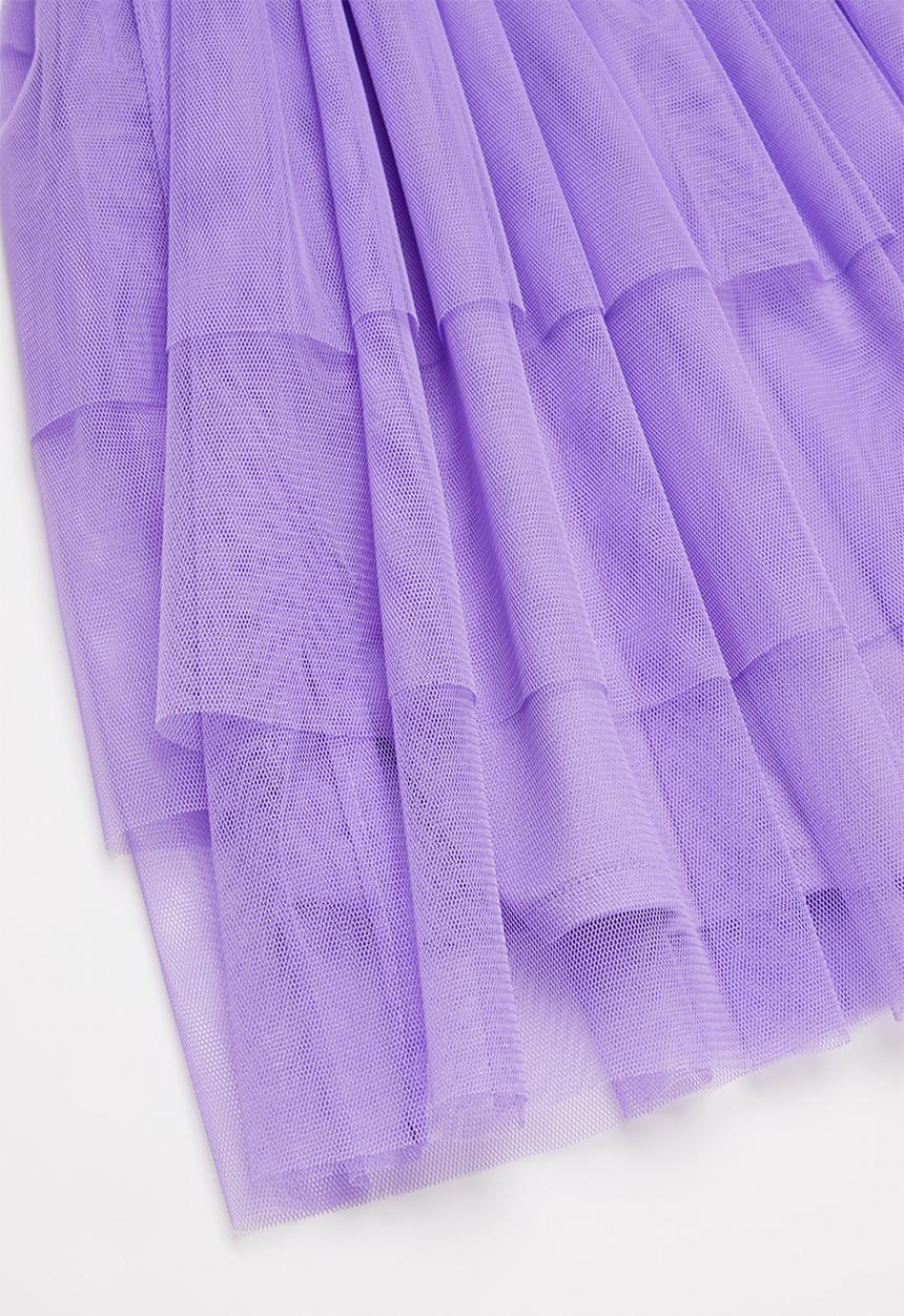 Pop Candy - Tiered mesh combo dress - purple