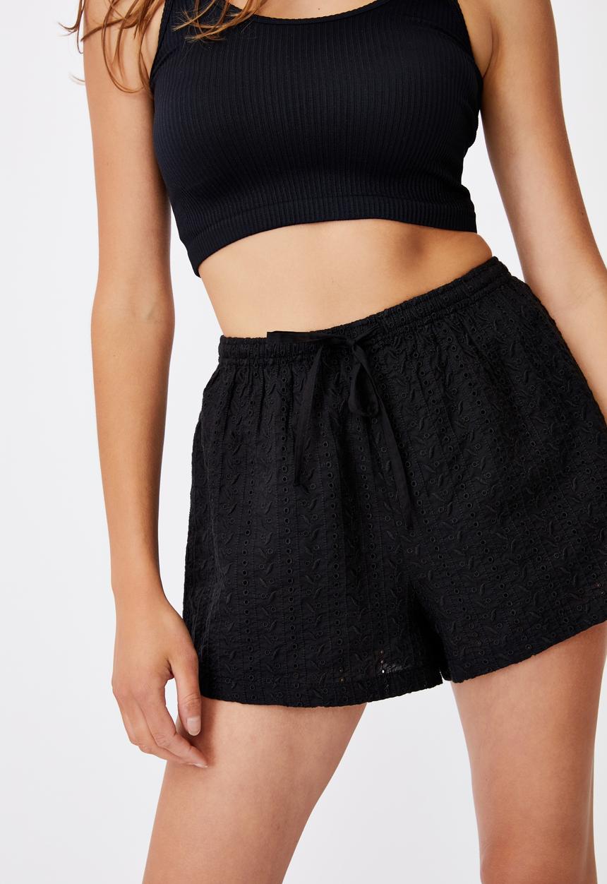 Cotton On - Cali pull on short - black 