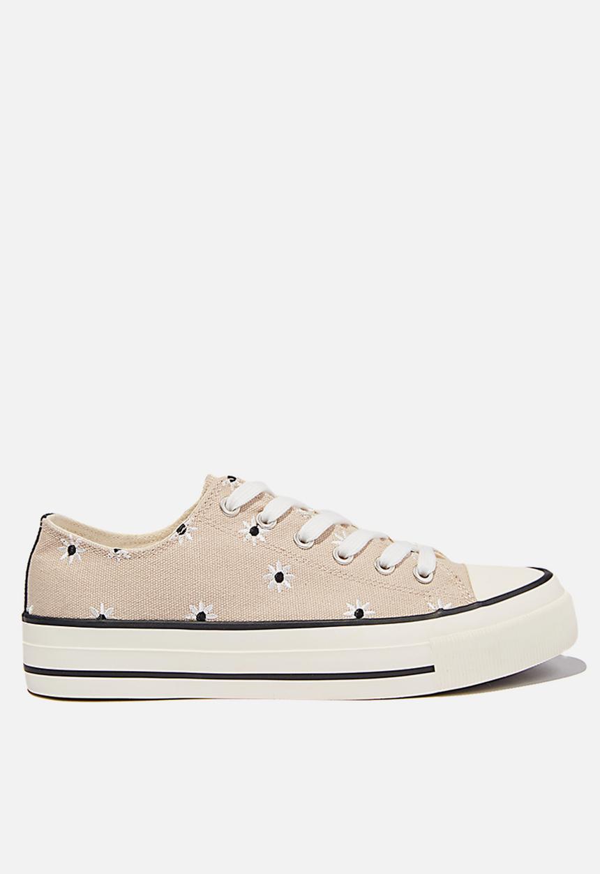Cotton On - Billie retro low rise - daisy ecru embroidery