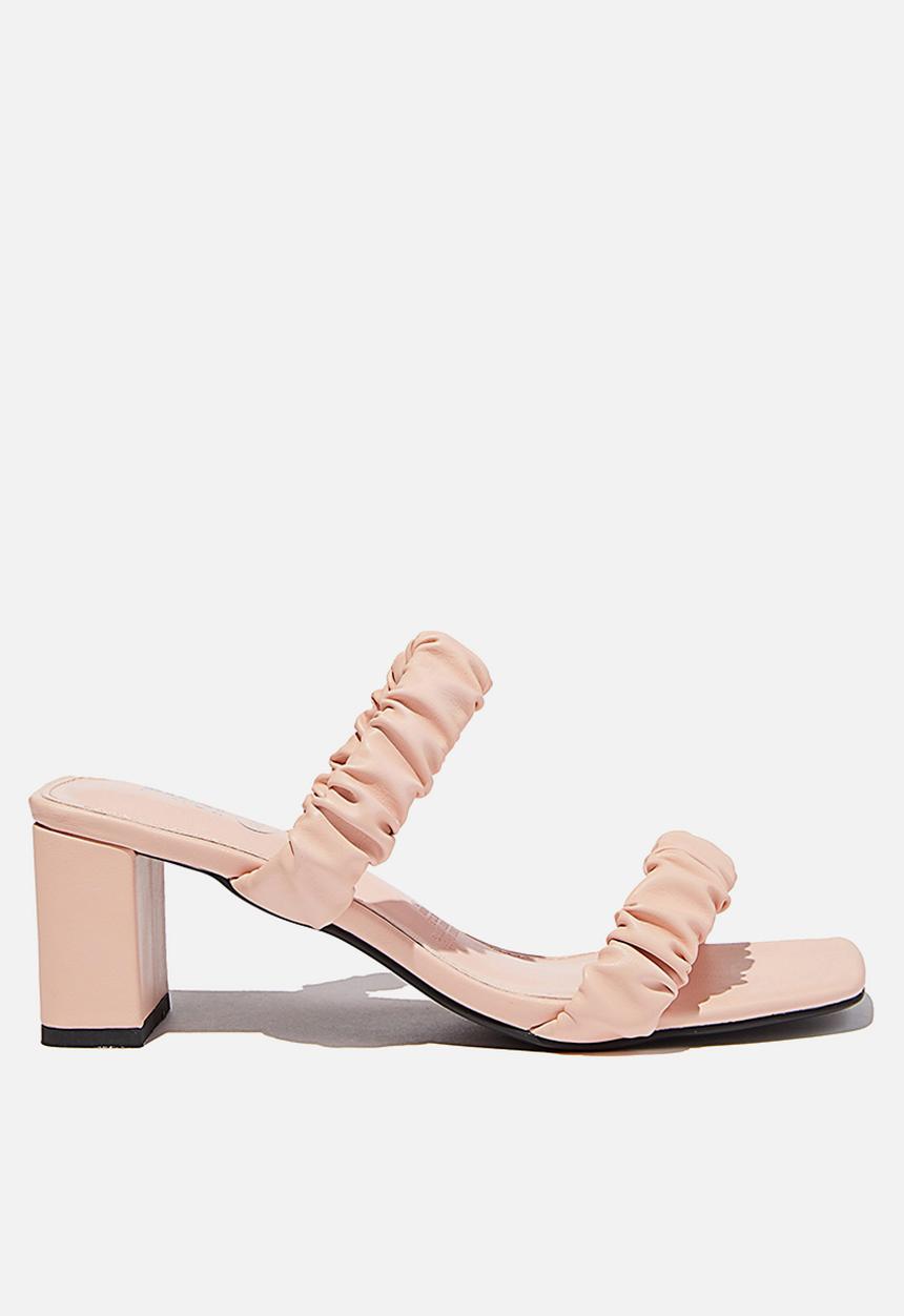 Cotton On - Abbie scrunchie heel - sugar pink pu