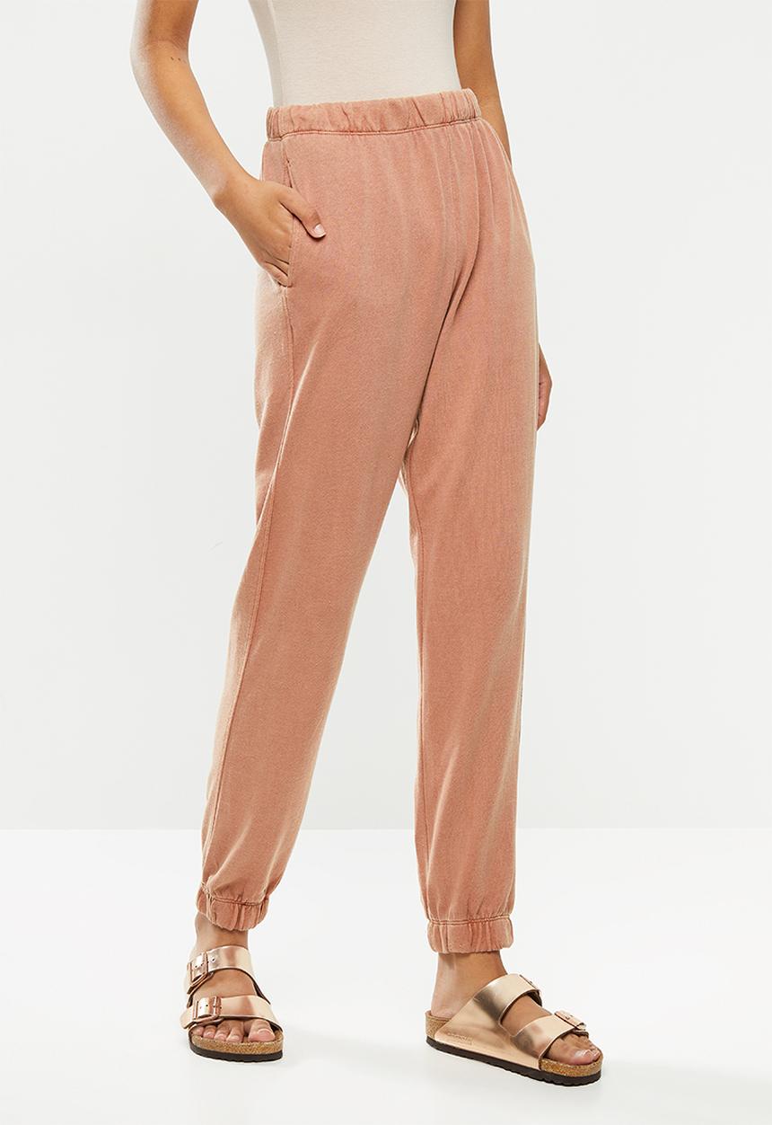 Cotton On - High waist track pant - dusty pink