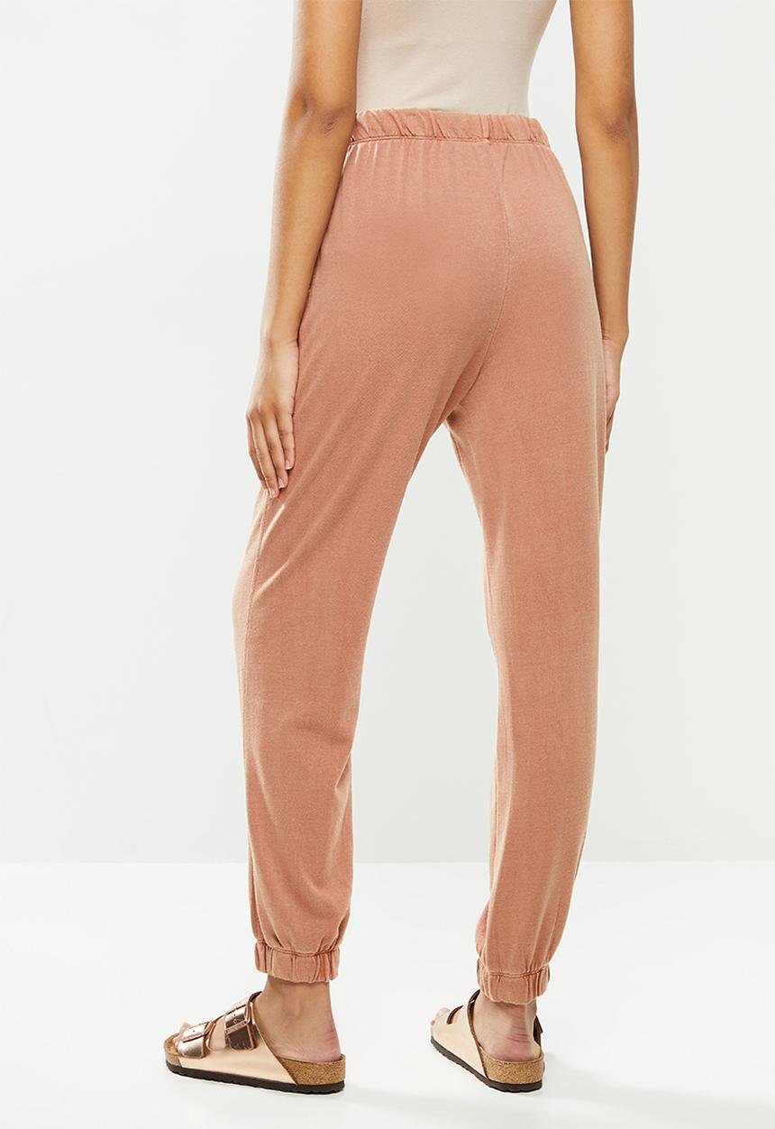 Cotton On - High waist track pant - dusty pink