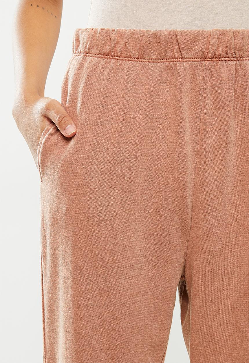 Cotton On - High waist track pant - dusty pink