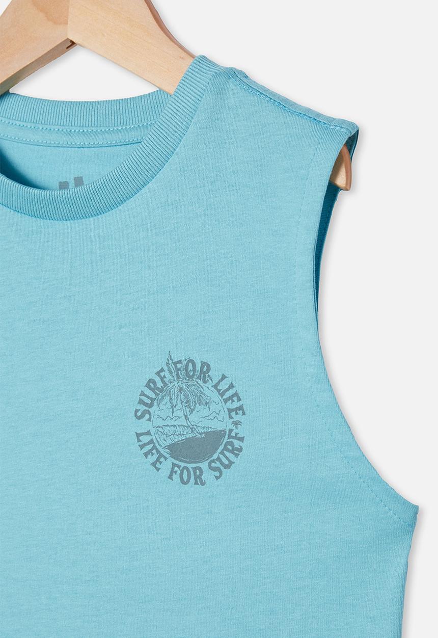 Cotton On - Otis muscle tank - blue