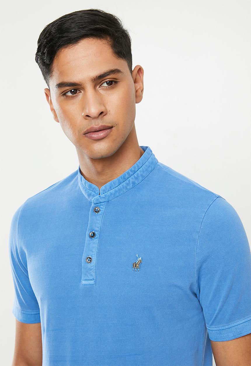 POLO - Pjc eric collarless golfer - blue