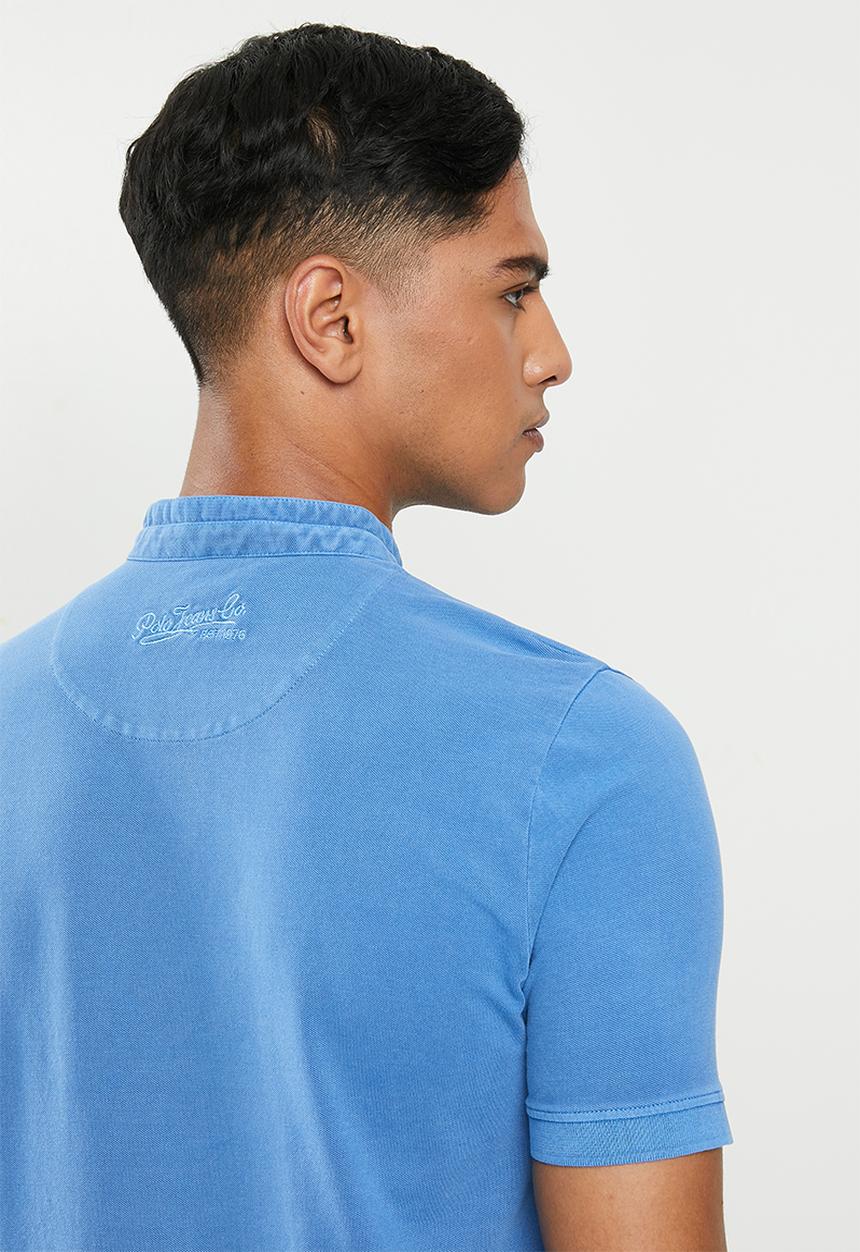 POLO - Pjc eric collarless golfer - blue