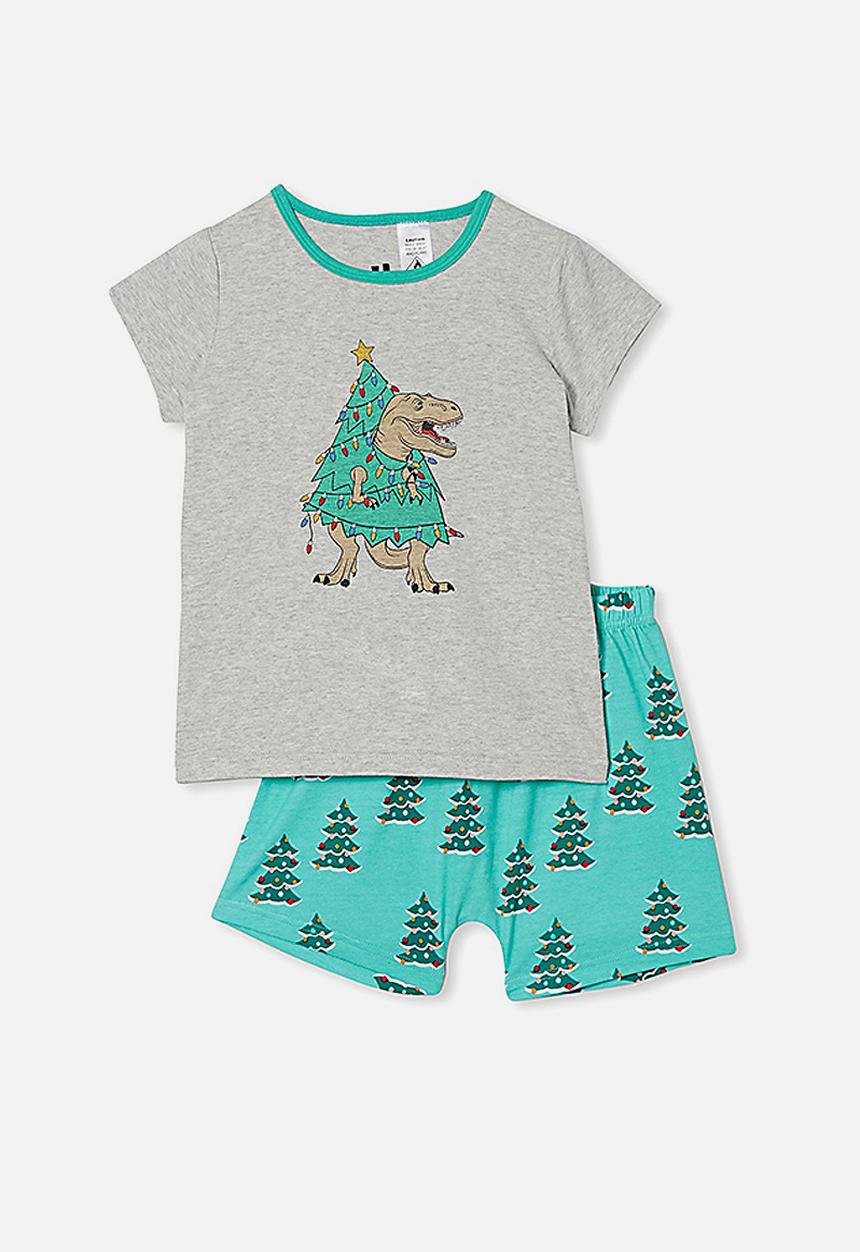 Cotton On - Hudson short sleeve pyjama set - grey