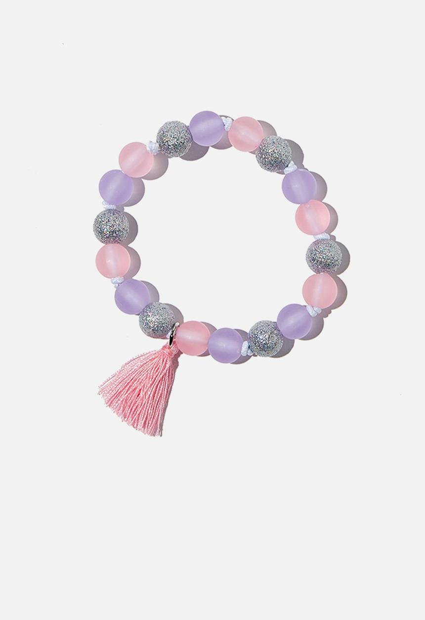 Cotton On - Mixed beaded bracelet with tassel - multi