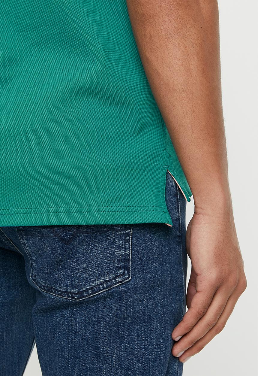 POLO - Carter custom fit pique golfer - teal