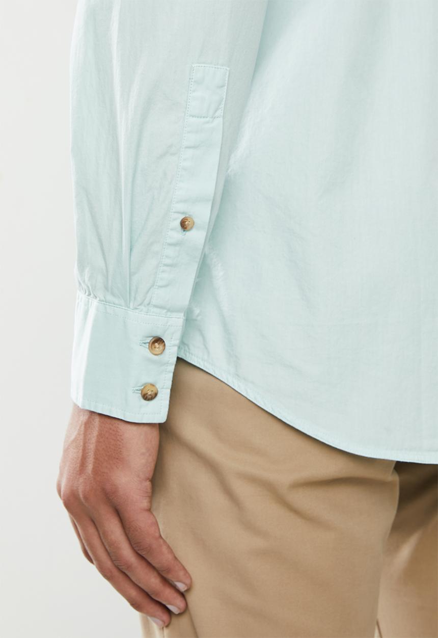 POLO - Jason textured signature shirt - blue