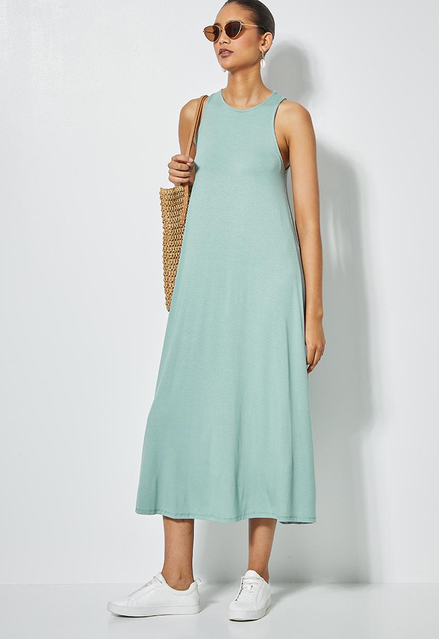 Superbalist - Trapeze vest dress - sage