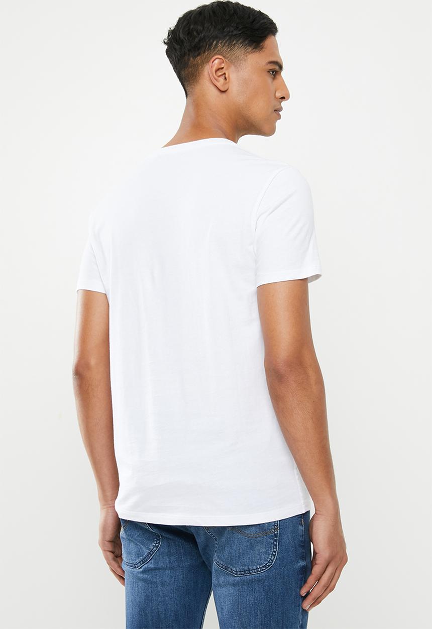 GUESS - Short sleeve guess 2 colour crew tee - white