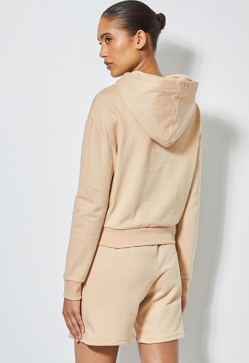 Superbalist - Crop hoodie - toffee