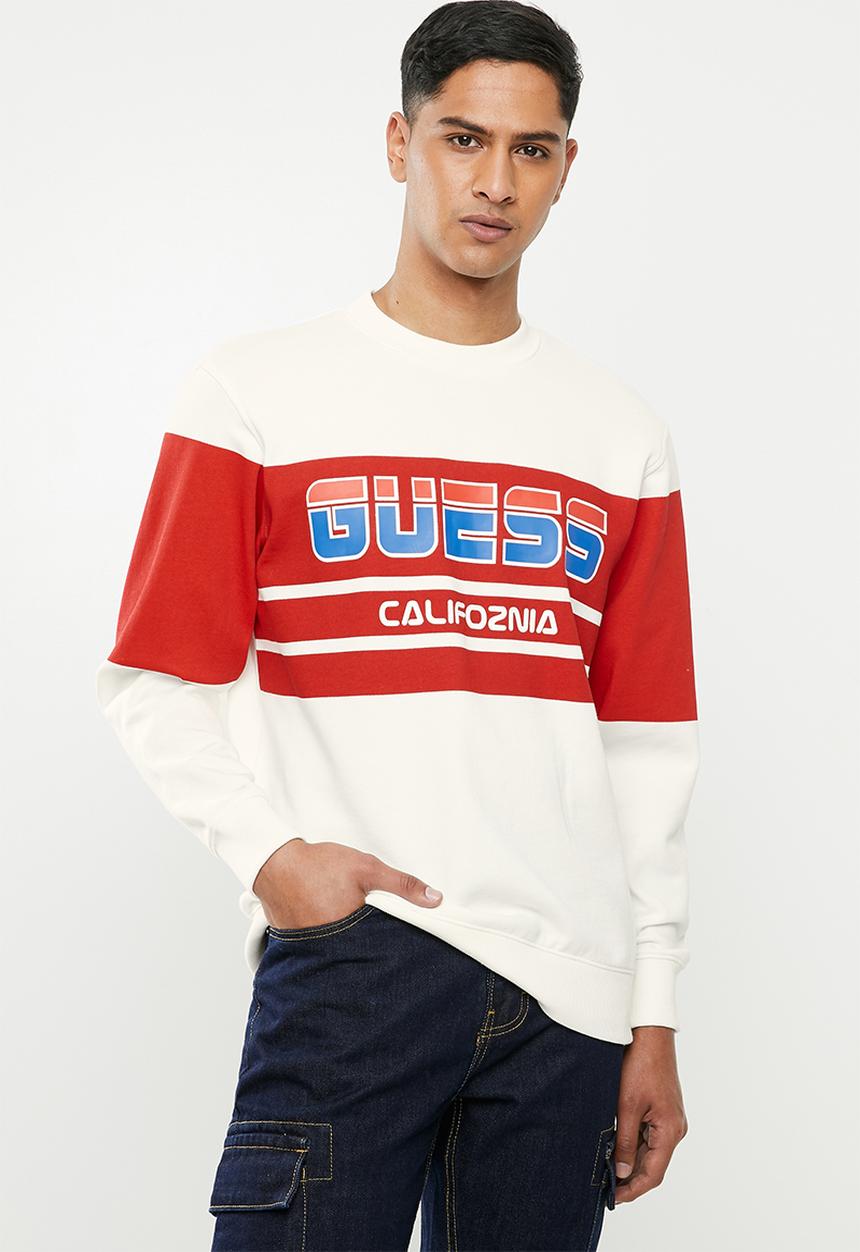 GUESS - Roy long sleeve sport sweatshirt - cream
