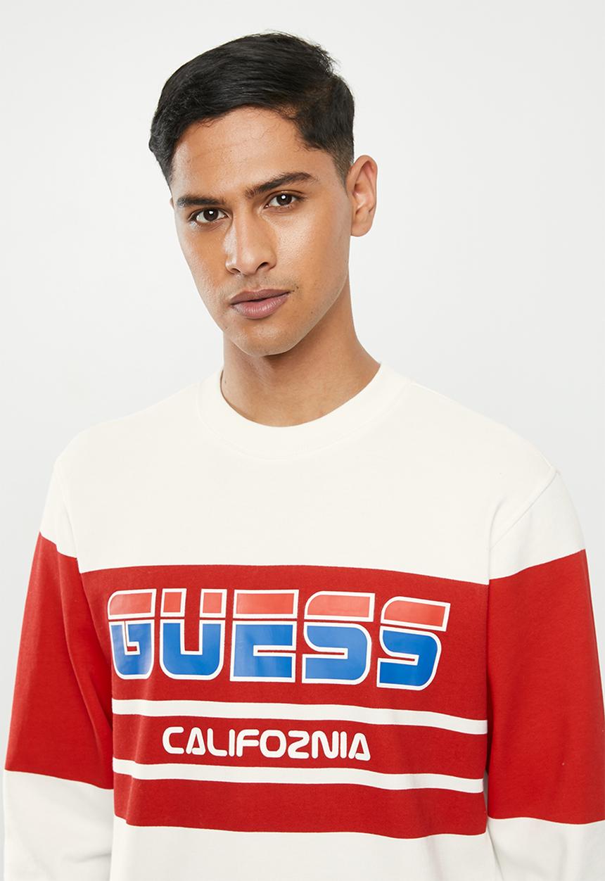 GUESS - Roy long sleeve sport sweatshirt - cream