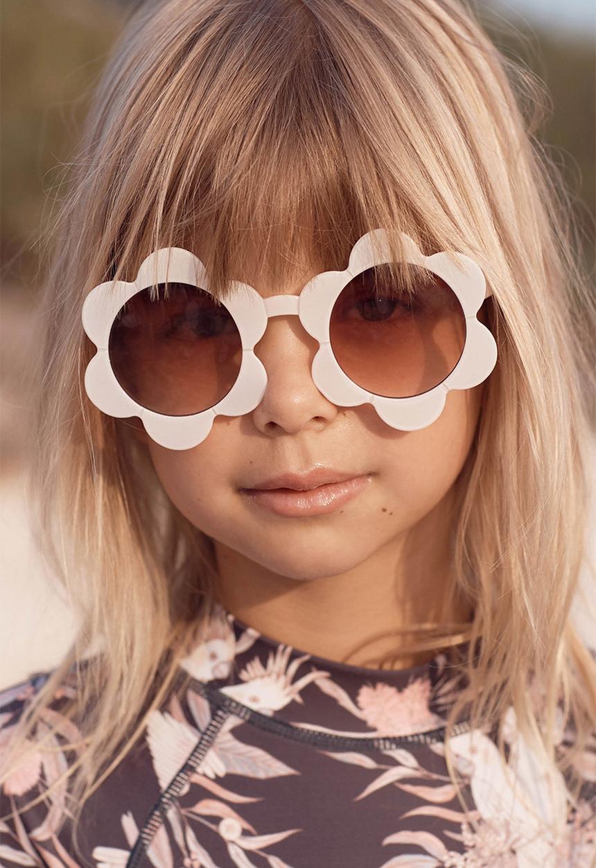 Cotton On - Kids retro sunnies - milky white flower