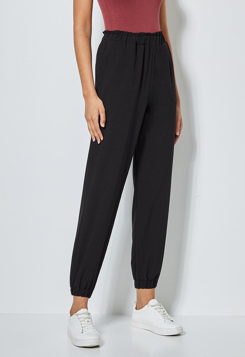 Superbalist - Crepe cuffed jogger - black