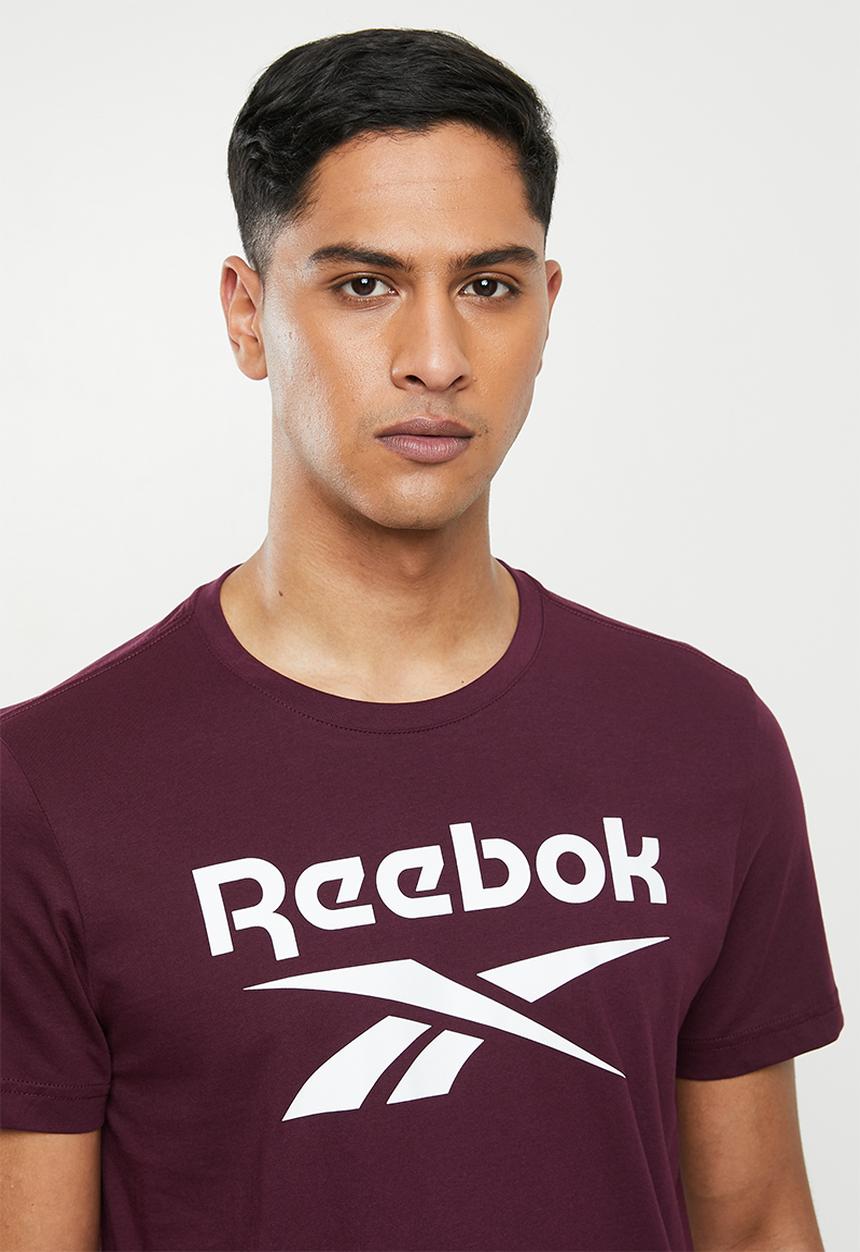 Reebok - Gs reebok stacked tee - maroon