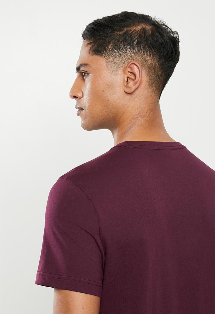 Reebok - Gs reebok stacked tee - maroon