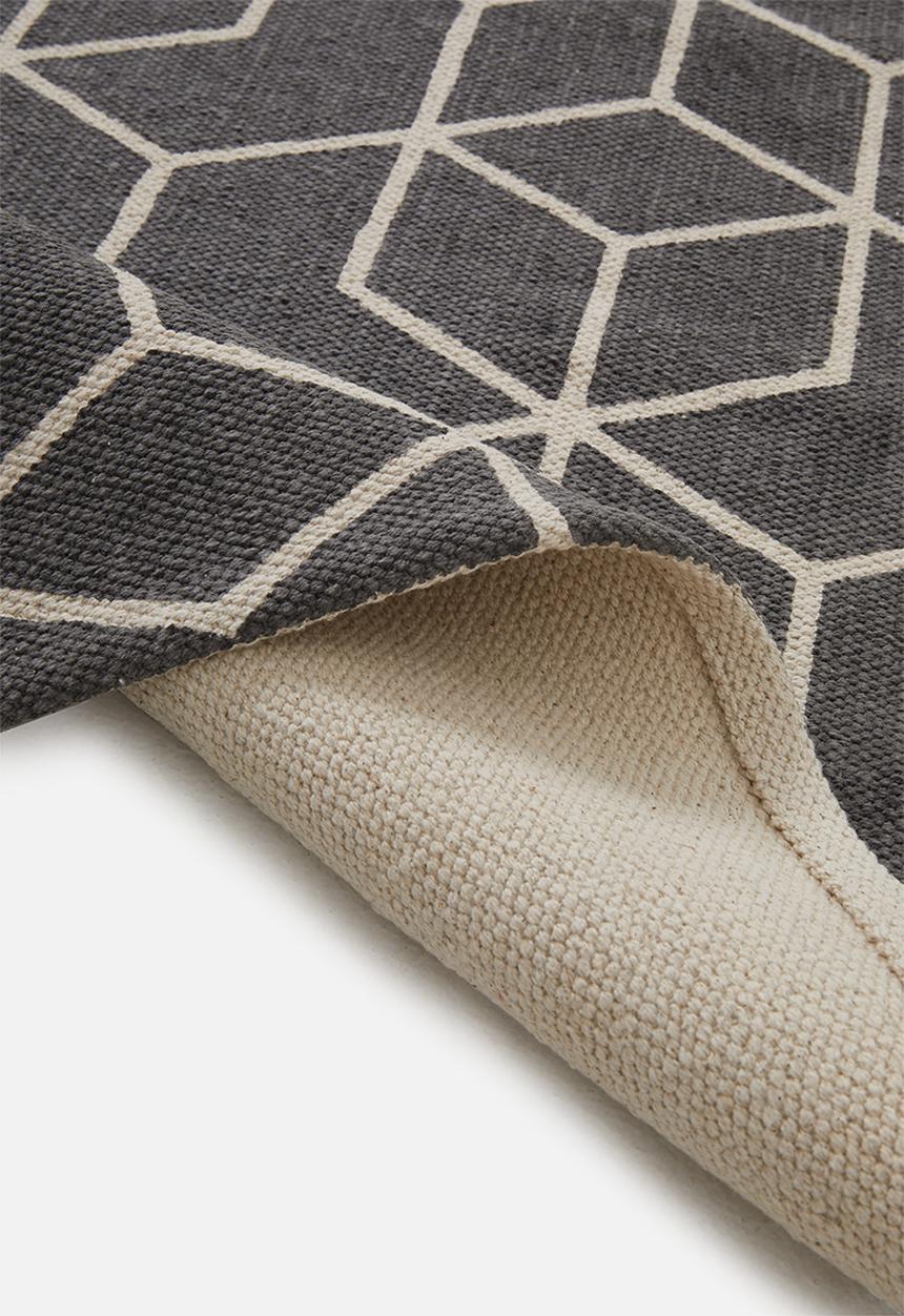 Sixth Floor - Cube printed runner - charcoal