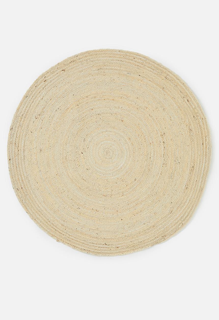 Sixth Floor - Bleached round jute rug - neutral