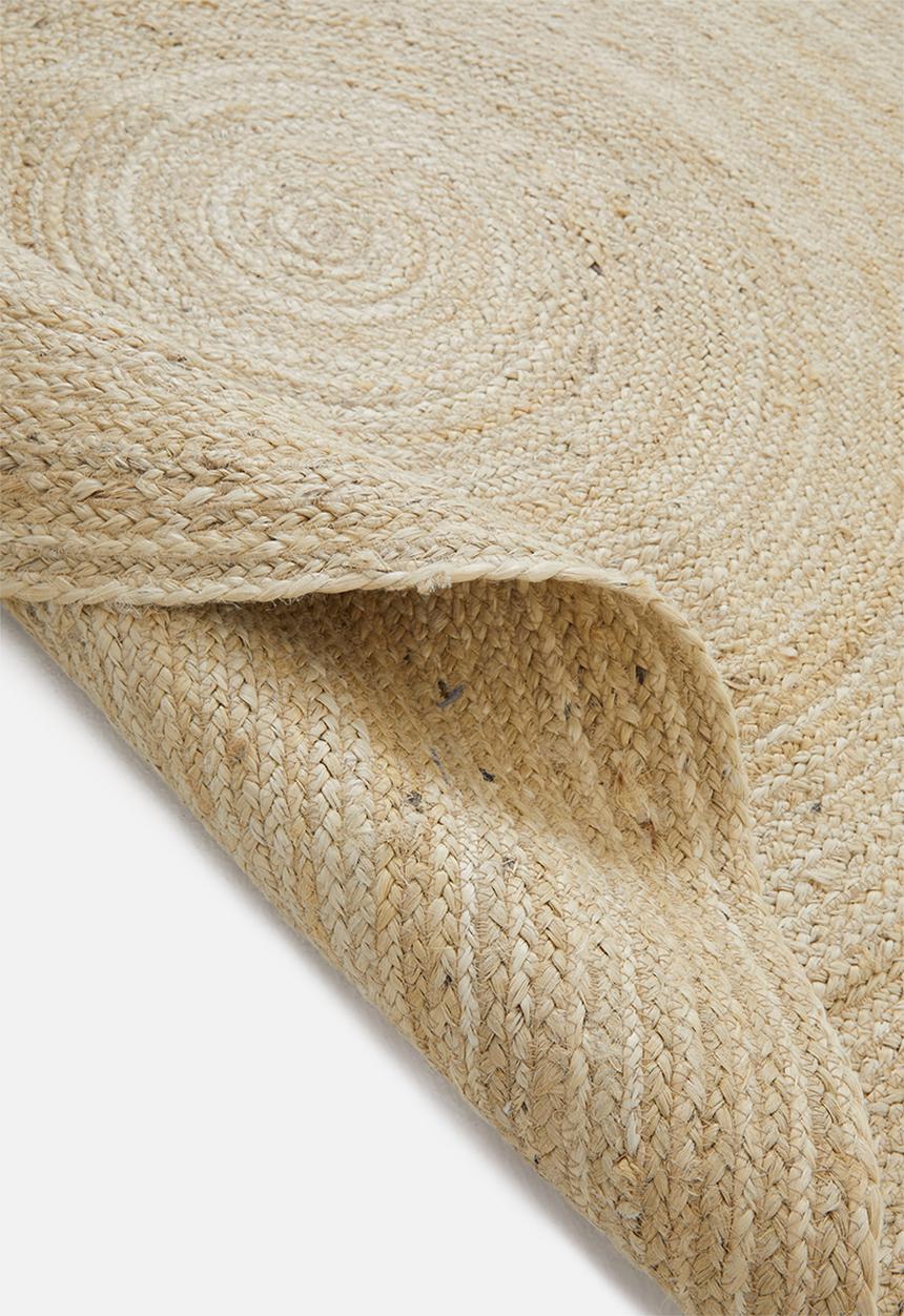 Sixth Floor - Bleached round jute rug - neutral