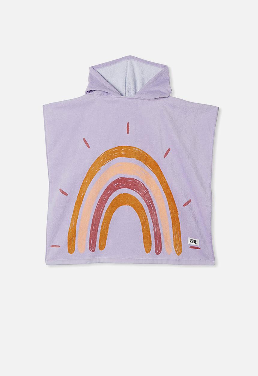 Cotton On - Kids hooded towel - lilac rainbow
