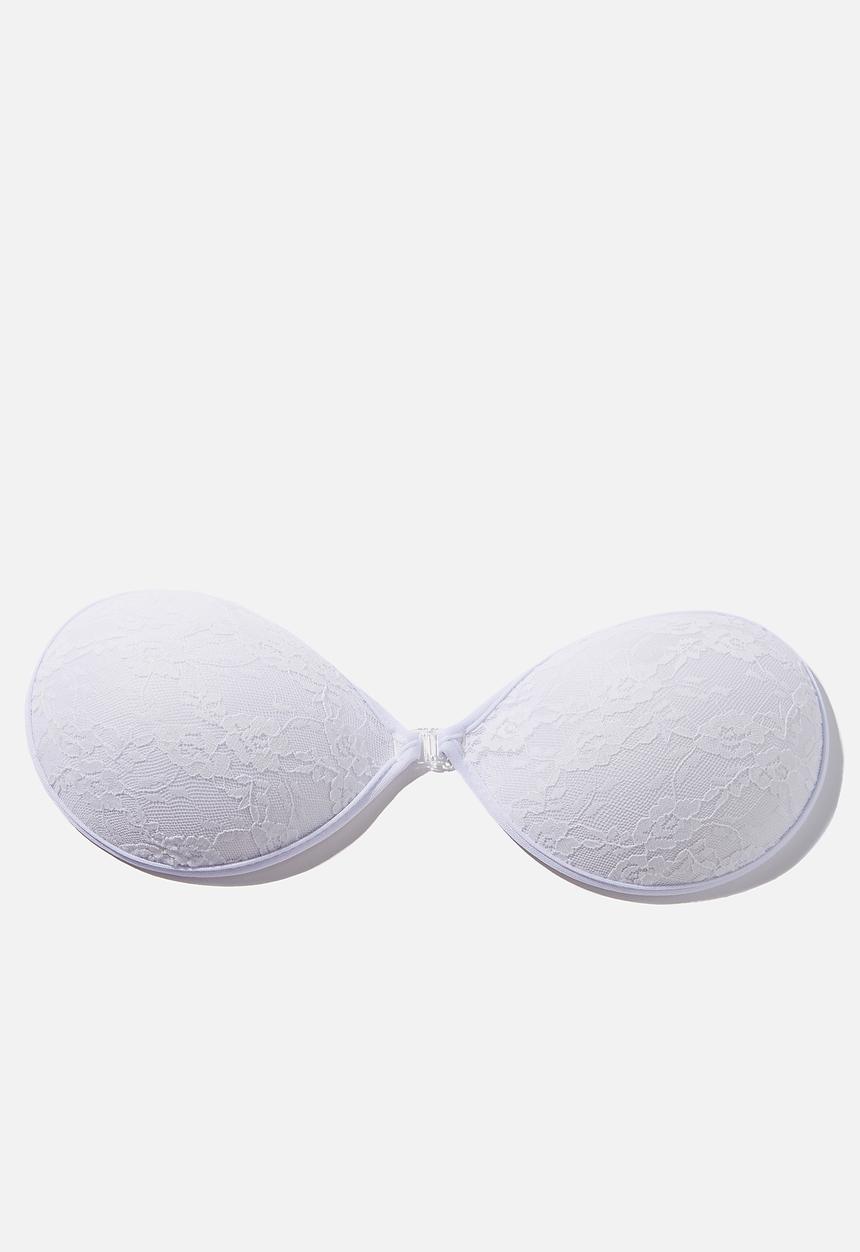 Cotton On - Lace stick em up bra - white