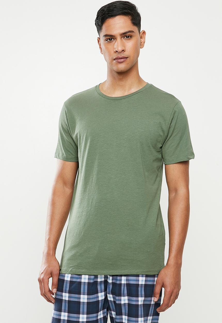 Superbalist - Scoop neck short sleeve sleep tee - green