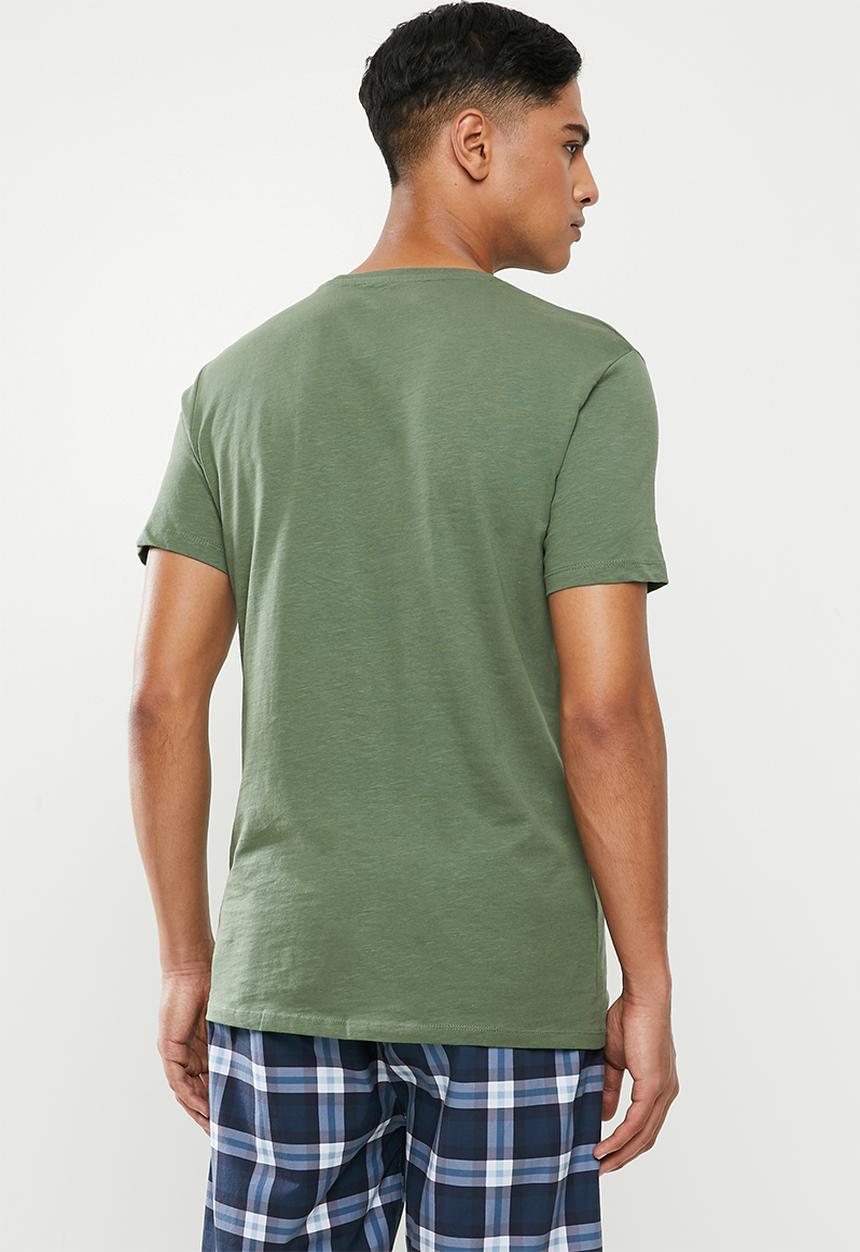 Superbalist - Scoop neck short sleeve sleep tee - green