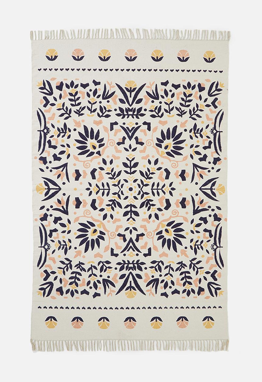 Sixth Floor - Blossom printed rug - multi