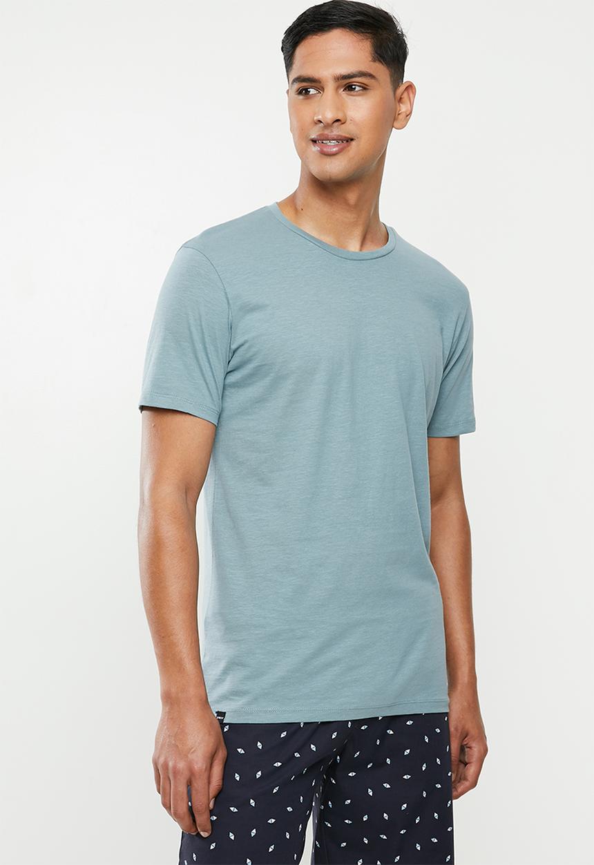 Superbalist - Scoop neck short sleeve sleep tee - blue