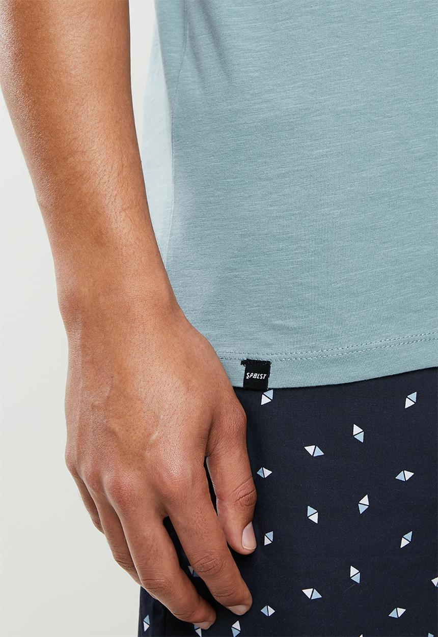 Superbalist - Scoop neck short sleeve sleep tee - blue