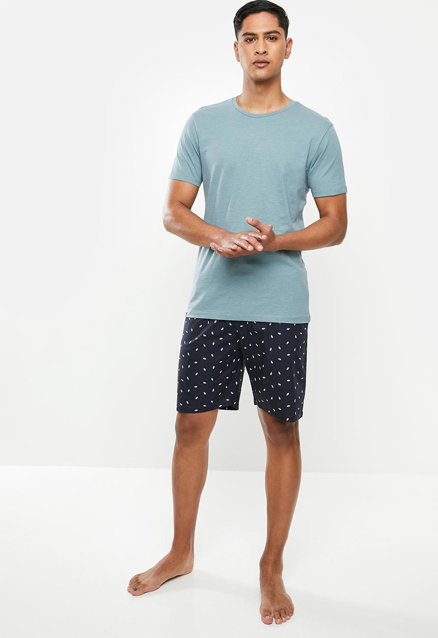 Superbalist - Scoop neck short sleeve sleep tee - blue