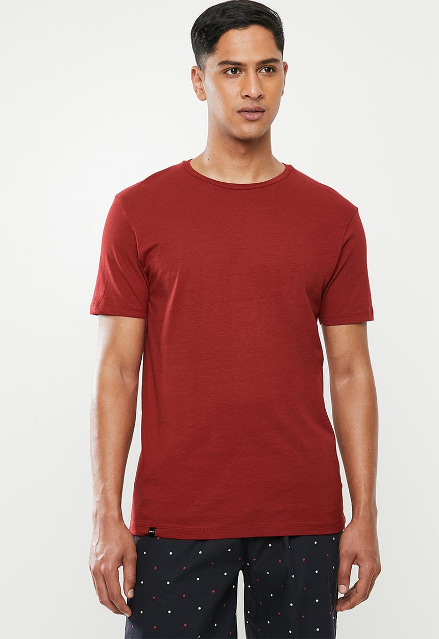 Superbalist - Scoop neck short sleeve sleep tee - red