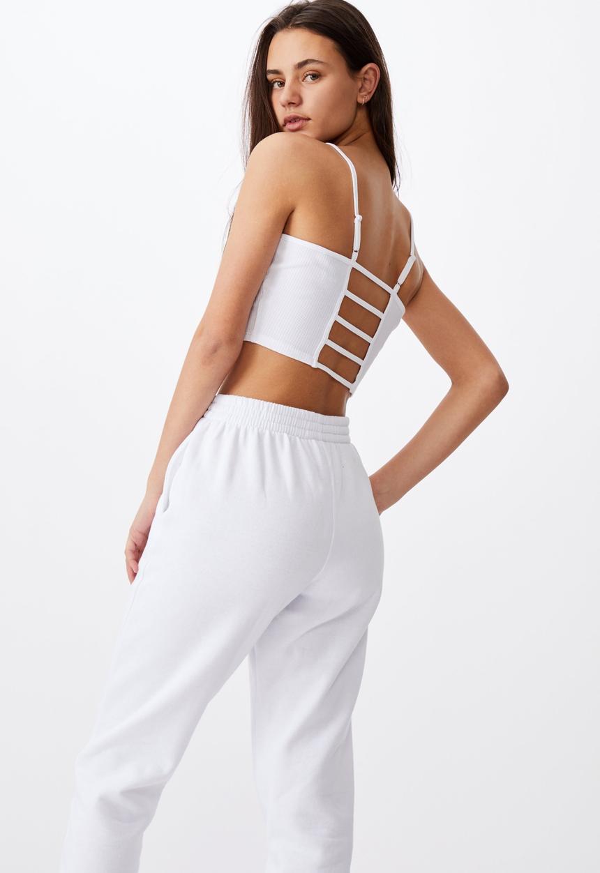 Factorie - Ladder back detail bralet - white