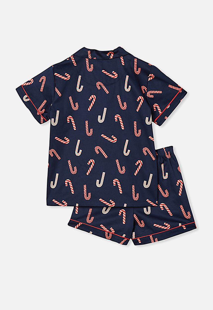 Cotton On - Pete woven short sleeve pj set - navy
