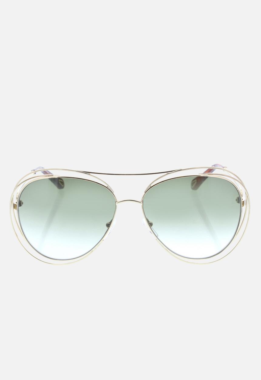Chloe - Chloe sunglasses  - gold havana green lens