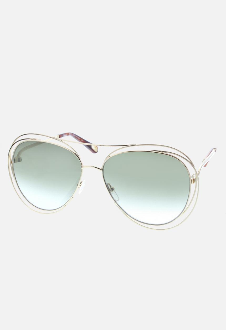 Chloe - Chloe sunglasses  - gold havana green lens