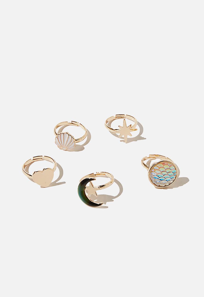 Cotton On - Ring set - magical beach gold