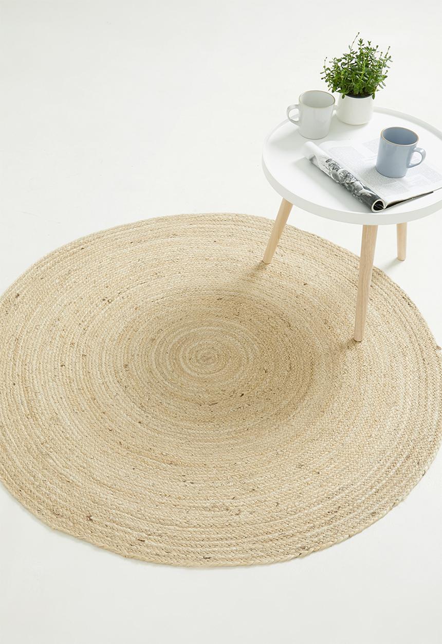 Sixth Floor - Bleached round jute rug - neutral