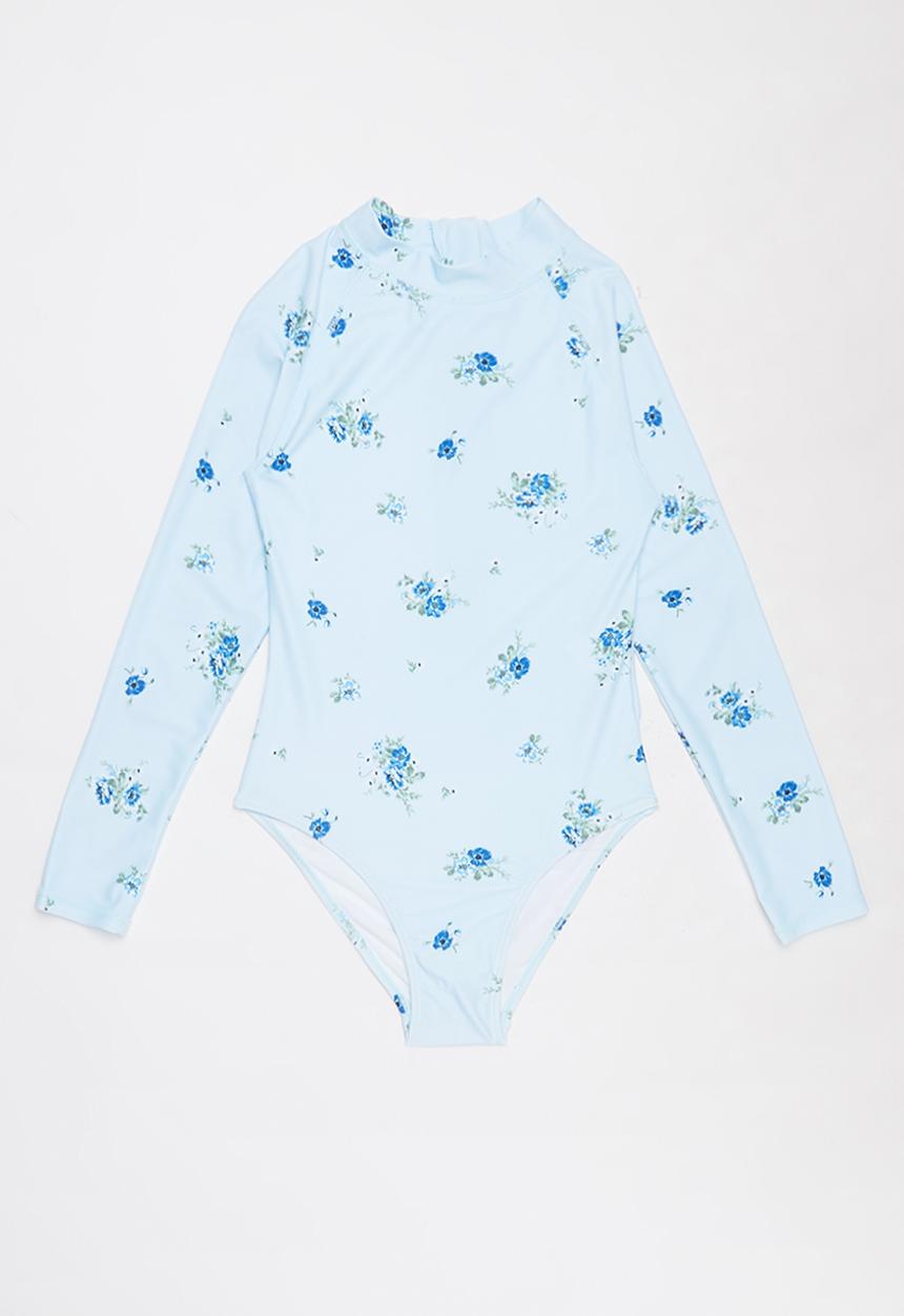 Free by Cotton On - Lindsay long sleeve one piece - blue